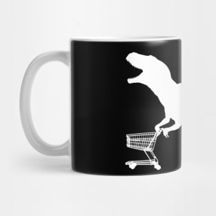 T-Rex with shopping trolley Mug